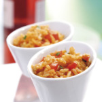 Djuvec Reis in der Schüssel Rezept