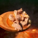 Omas wunderbare selbstgemachte Dill-Suppe 2 Rindfleisch geschnitten