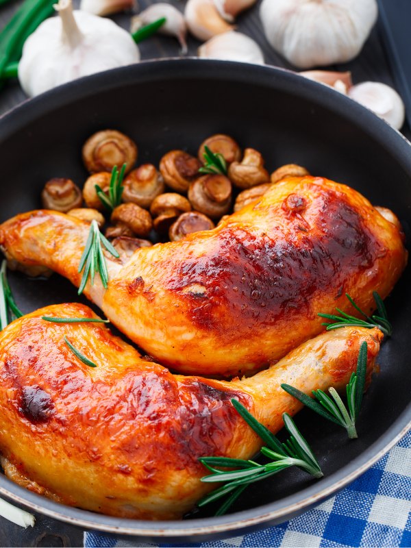 Hähnchenschenkel aus dem Ofen mit Paprika 1 huehnerbeine pfanne kross