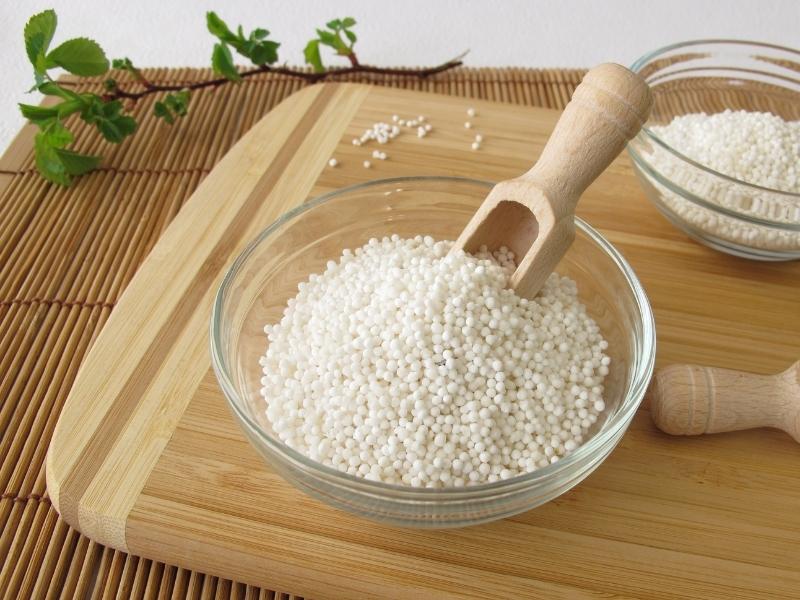 Omas gebundene Sago-Rindfleischsuppe 2 sago-roh