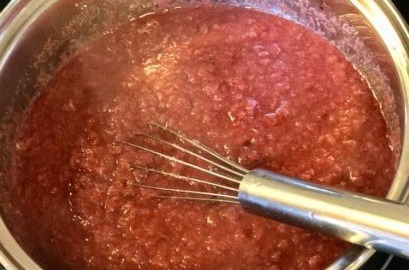 Kirsch-Grießbrei mit Kornelkirschen 5 Kornelkirschen gekoch