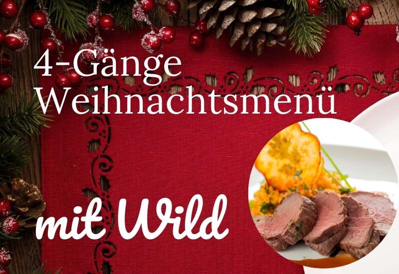 Einfaches 4-Gänge-Weihnachts-Menü mit Wild 1