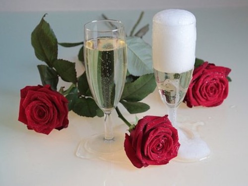 Ausgefallene Rosenbowle für deine Party 3 Rosen-für Bowle
