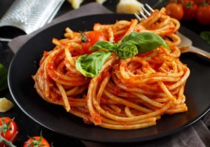 Tomatensauce-spaghetti