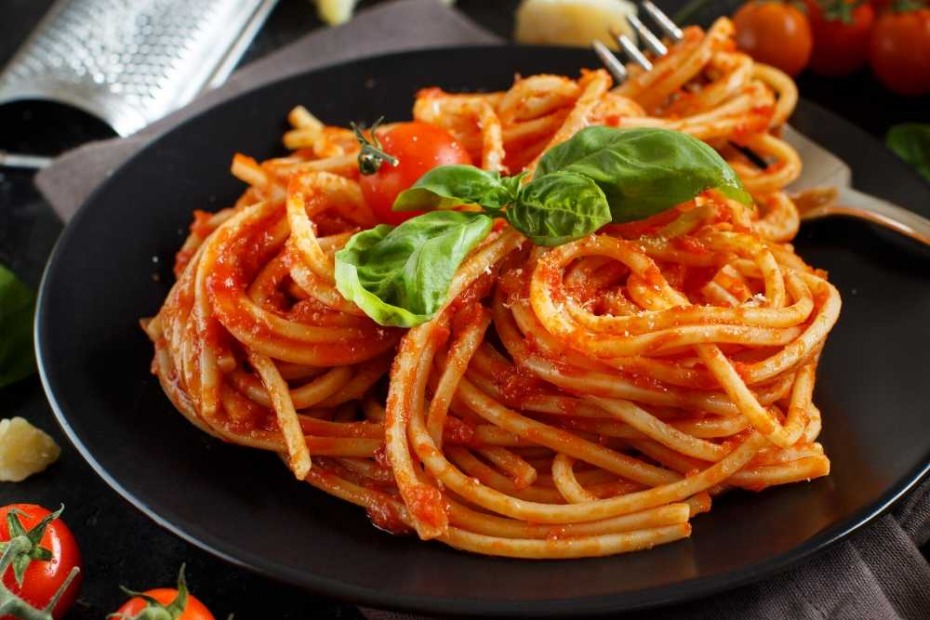 Tomatensauce-spaghetti
