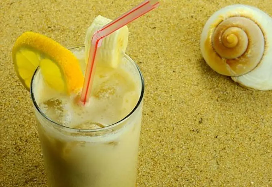 Weinbrandmilch im Glas