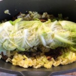 Schweinefilet mit Wirsing eingerollt