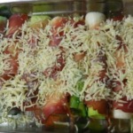 Überbackener Porree vorbereitet