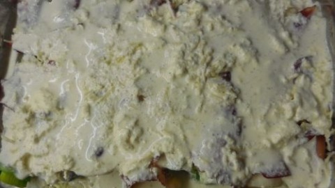 Überbackener Porree mit Sahne