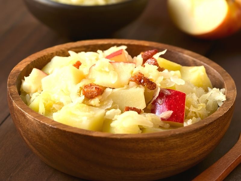 Sauerkrautsalat-apfel-trauben