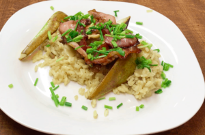 Pilzrisotto auf dem Telller