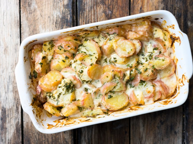 Omas Kartoffelauflauf mit Sahne - Oma Kocht