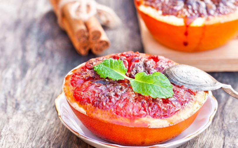 Gratinierte Grapefruit mit Zitronencreme