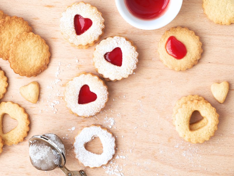 linzer plaetzchen bunt