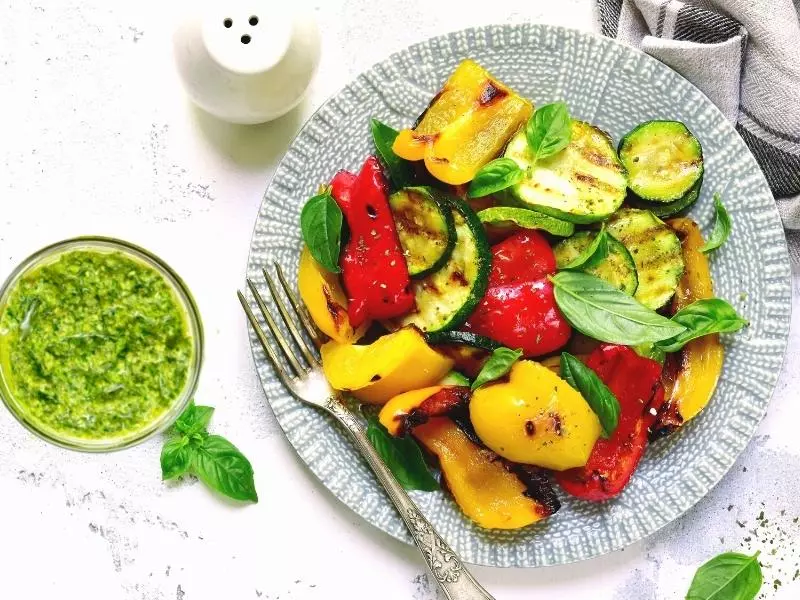 Grillgemüse mit veganem Basilikum-Pesto 2