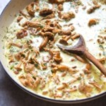 Pfifferlinge in Sahnesoße, für Fleisch oder auf Nudeln 6 pfifferlingsahnesoße-pfanne