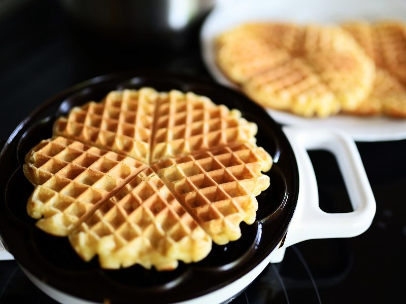 waffeleisen gebacken