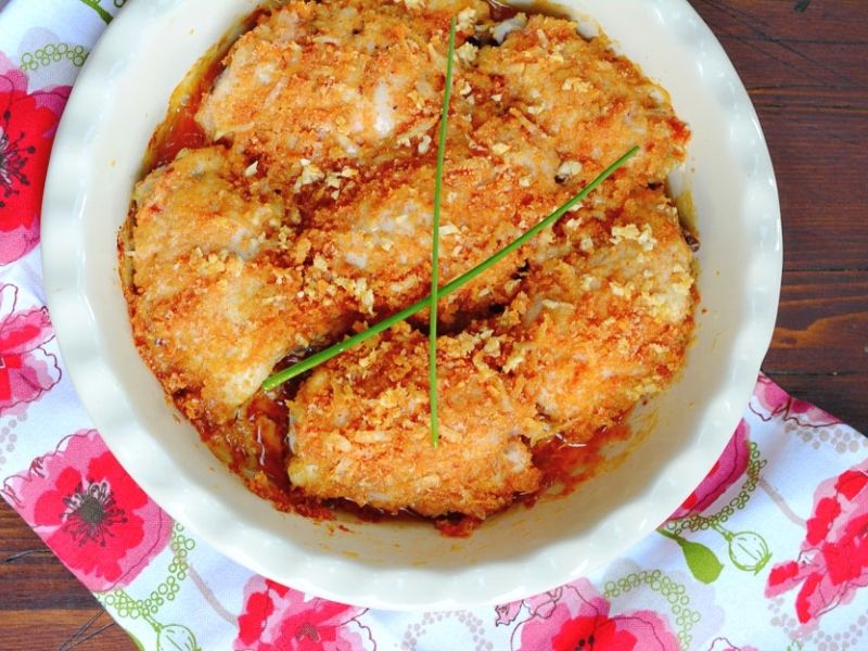 Gebackenes Hühnchen mit Parmesankruste 1