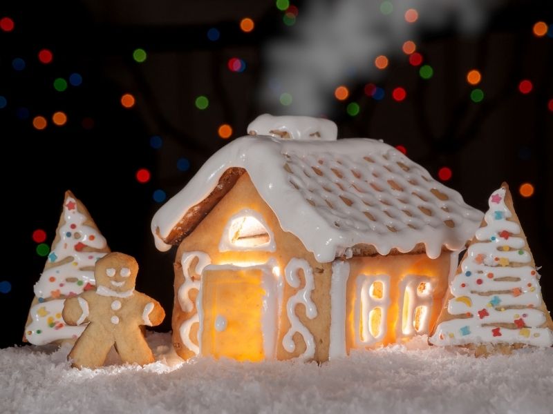Einfaches Lebkuchenhaus backen 3 Einfaches Lebkuchenhaus backen 1