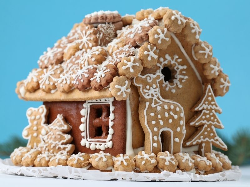 Einfaches Lebkuchenhaus backen 4 Einfaches Lebkuchenhaus backen 2