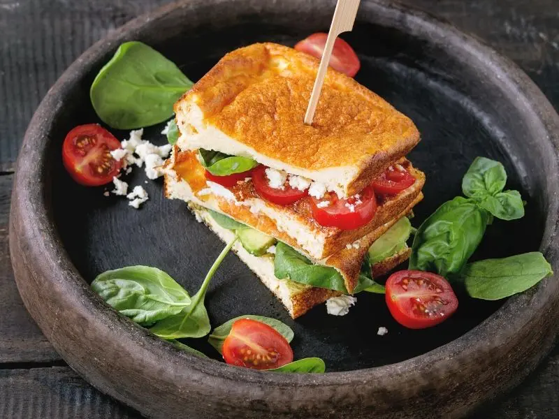 Low-Carb Schinken-Käse-Sandwich 2