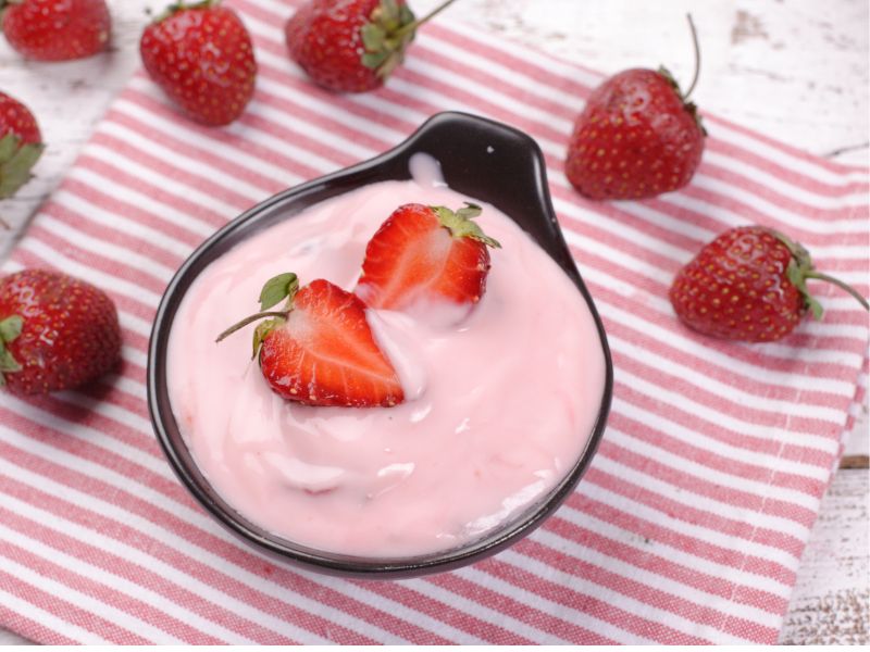 Selbstgemachter Erdbeerjoghurt 1