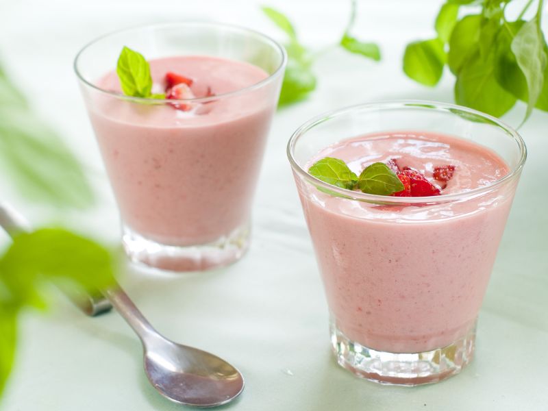 Frischer Erdbeerquark von Oma 1 erdbeermark-glas