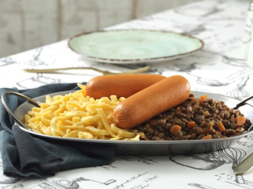Klassische Linsen mit Spätzle 5 spaetzle-linsen-wurstchen-rezept