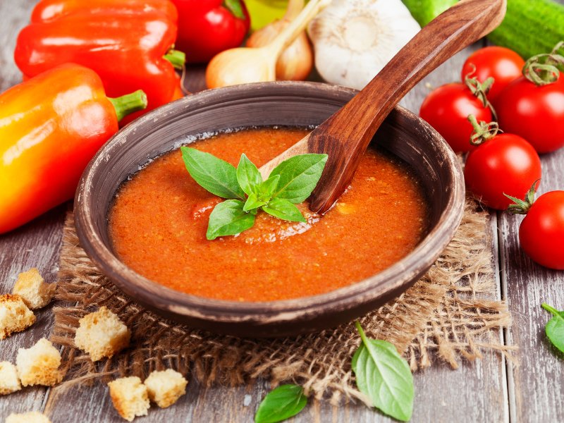 Gazpacho - spanische, kalte Tomatensuppe 1