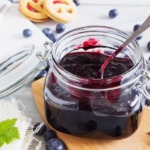 heidelbeermarmelade glas
