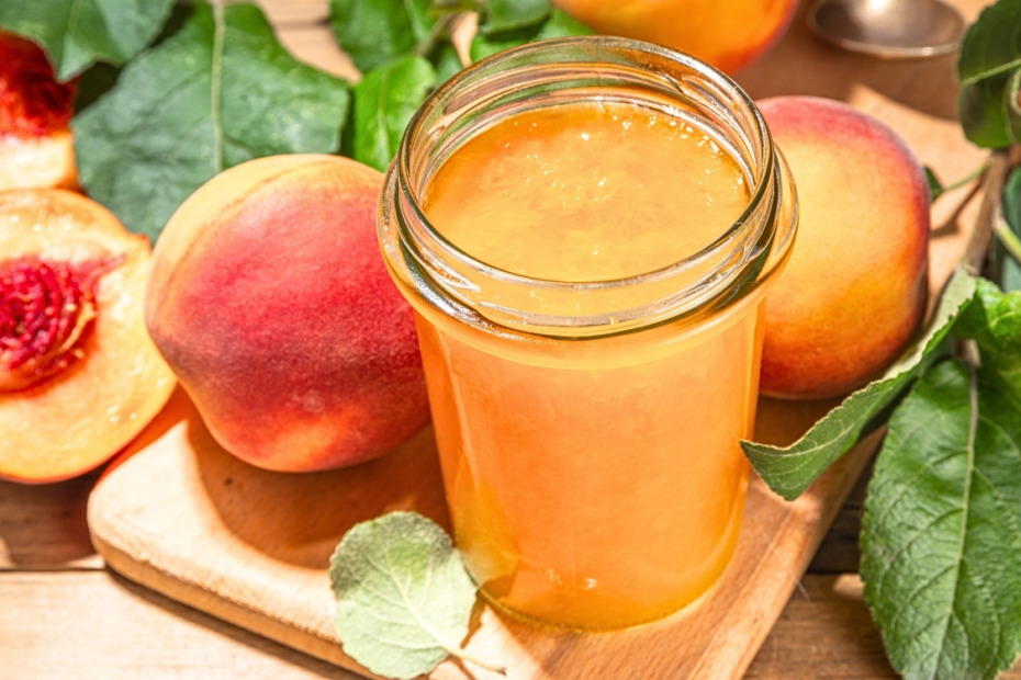 Pfirischmarmelade selber kochen im Glas