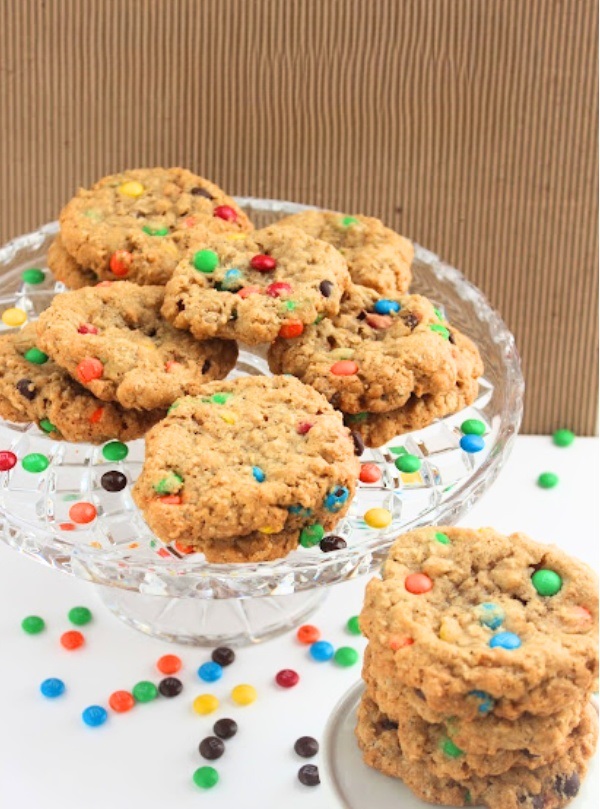 Krosse Haferkekse mit M&Ms 1 haferflockenkekse-mundm